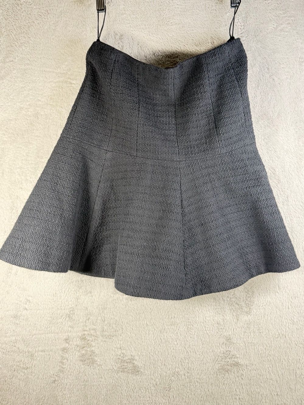 Carven Black Textured Mini Skirt 36